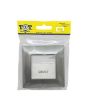 Placca 2 Posti Grigio Scuro Compatibile Vimar Plana - Tot Electric
