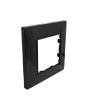 Placca 2 Posti Nera M-6002-2 Compatibile Vimar Plana - Tot Electric