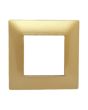 Placca 2 Posti Oro M-6002-12 Compatibile Vimar Plana - Tot Electric