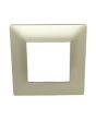 Placca 2 Posti Sabbia M-6002-11 Compatibile Vimar Plana - Tot Electric