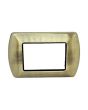 Placca Metallo 3 Posti Bronzo Compatibile Living International