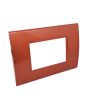 Placca 3 Posti Corallo Compatibile Living Light - Tot Electric
