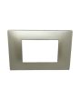 Placca 3 Posti Grigio Chiaro Compatibile Vimar Plana - Tot Electric