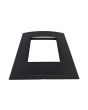 Placca 3 Posti Nera Compatibile Living Light - Tot Electric