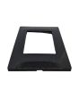 Placca 3 Posti Nera M-6003-2 Compatibile Vimar Plana - Tot Electric