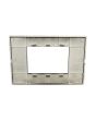Placca 3 Posti Nera M-6003-2 Compatibile Vimar Plana - Tot Electric