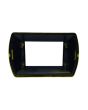 Placca Metallo 3 Posti Oro Spazzolato Compatibile Living International