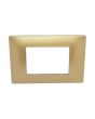 Placca 3 Posti Oro M-6003-12 Compatibile Vimar Plana - Tot Electric
