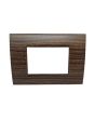 Placca 3 Posti Ciliegio Compatibile Living Light - Tot Electric