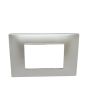Placca 3 Posti Silver M-6003-9 Compatibile Vimar Plana - Tot Electric