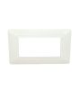 Placca 4 Posti Bianca TOT-M8004-1 Compatibile Matix - Tot Electric