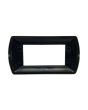 Placca Metallo 4 Posti Champagne Compatibile Living International