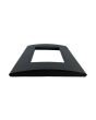 Placca 4 Posti Nera Compatibile Living Light - Tot Electric
