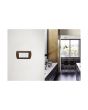 Placca Metallo 4 Posti Ciliegio Compatibile Living International