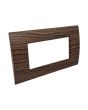 Placca 4 Posti Ciliegio Compatibile Living Light - Tot Electric