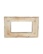 Placca 4 Posti Ciliegio Compatibile Living Light - Tot Electric