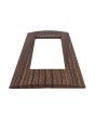 Placca 4 Posti Ciliegio Compatibile Living Light - Tot Electric