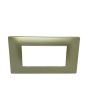 Placca 4 Posti Sabbia M-6004-11 Compatibile Vimar Plana - Tot Electric
