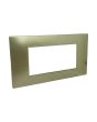 Placca 4 Posti Sabbia M-6004-11 Compatibile Vimar Plana - Tot Electric