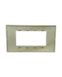 Placca 4 Posti Sabbia M-6004-11 Compatibile Vimar Plana - Tot Electric