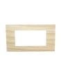 Placca 4 Posti Abete M-6004-17 Compatibile Vimar Plana - Tot Electric