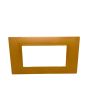 Placca 4 Posti Arancio Compatibile Vimar Plana - Tot Electric