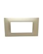 Placca 4 Posti Champagne Compatibile Vimar Plana - Tot Electric