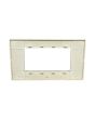 Placca 4 Posti Champagne Compatibile Vimar Plana - Tot Electric