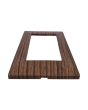 Placca 4 Posti Ciliegio Compatibile Vimar Plana - Tot Electric