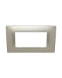 Placca 4 Posti Grigio Chiaro Compatibile Vimar Plana - Tot Electric