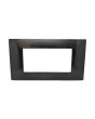 Placca 4 Posti Nera M-6004-2 Compatibile Vimar Plana - Tot Electric
