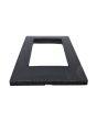 Placca 4 Posti Nera M-6004-2 Compatibile Vimar Plana - Tot Electric