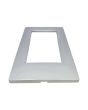 Placca 4 Posti Silver M-6004-9 Compatibile Vimar Plana - Tot Electric