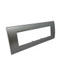 Placca 7 Posti Grigio Scuro Compatibile Living Light - Tot Electric