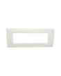 Placca 7 Posti Bianca Compatibile Living Light - Tot Electric