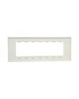 Placca 7 Posti Bianca M-6007-1 Compatibile Vimar Plana - Tot Electric