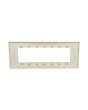 Placca 7 Posti Champagne Compatibile Vimar Plana - Tot Electric