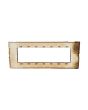 Placca 7 Posti Ciliegio Compatibile Vimar Plana - Tot Electric
