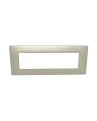 Placca 7 Posti Grigio Chiaro Compatibile Vimar Plana - Tot Electric