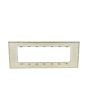 Placca 7 Posti Grigio Chiaro Compatibile Vimar Plana - Tot Electric