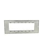 Placca 7 Posti Grigio Scuro Compatibile Vimar Plana - Tot Electric