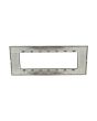 Placca 7 Posti Nera M-6007-2 Compatibile Vimar Plana - Tot Electric