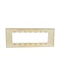 Placca 7 Posti Oro M-6007-12 Compatibile Vimar Plana - Tot Electric