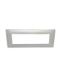 Placca 7 Posti Silver M-6007-9 Compatibile Vimar Plana - Tot Electric