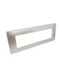 Placca 7 Posti Silver M-6007-9 Compatibile Vimar Plana - Tot Electric