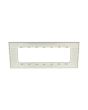 Placca 7 Posti Silver M-6007-9 Compatibile Vimar Plana - Tot Electric