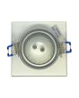 2x Portafaretto GU10/MR16 Quadrato Orientabile 8.2x8.2cm - Bianco