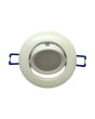 2x Portafaretto GU10/MR16 Rotondo Orientabile Ø85mm Esterno - Bianco
