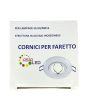 2x Portafaretto GU10/MR16 Rotondo Orientabile Ø85mm Esterno - Bianco
