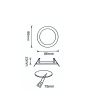 2x Portafaretto GU10/MR16 Rotondo Orientabile Ø85mm Esterno - Bianco